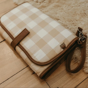 OiOi Change Mat Clutch - Beige Gingham