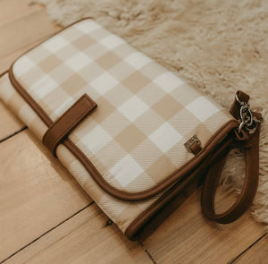 OiOi Change Mat Clutch - Beige Gingham