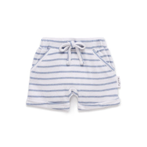 SS25 - Rib Shorts - Blue Stripe