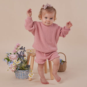 Oversized Cotton Knit Jumper - Rosa