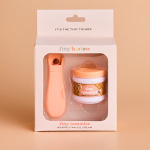 Tiny Tummies - Food Jar & Spoon Set - Neapolitan Icecream