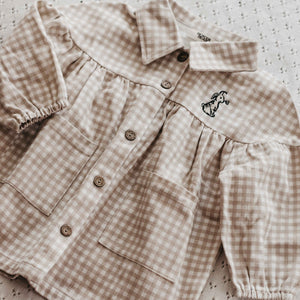 EASTER 2026 - Denim Dress - Gingham Bunny **PREORDER**