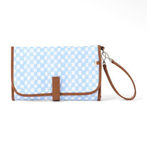 OiOi Change Mat Clutch - Blue Check