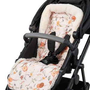 OiOi Reversible Pram Liner - Wildflower/Cozy Fleece