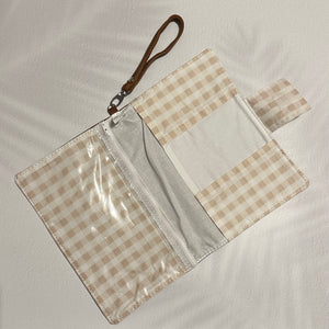 Deluxe Leather Nappy Wallet - Gingham