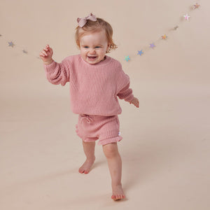 Oversized Cotton Knit Jumper - Rosa