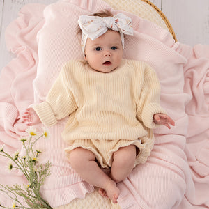 Oversized Cotton Knit Jumper - Cream