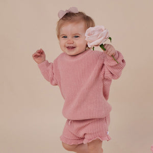 Oversized Cotton Knit Jumper - Rosa