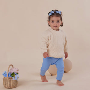 Oversized Cotton Knit Jumper - Cream