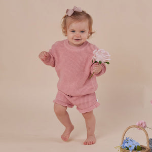 Oversized Cotton Knit Jumper - Rosa