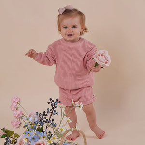 Oversized Cotton Knit Jumper - Rosa