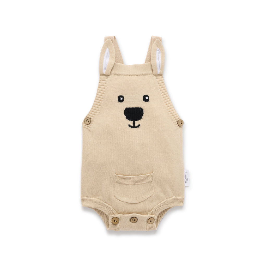 SS25 - Knit Romper - Taupe Kangaroo