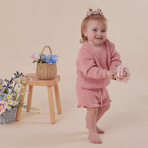 Oversized Cotton Knit Jumper - Rosa