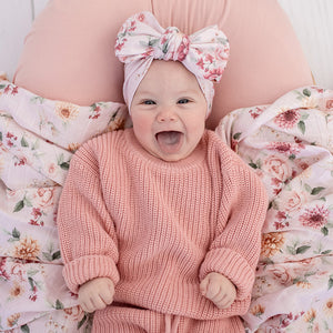 Oversized Cotton Knit Jumper - Rosa