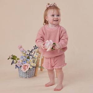 Oversized Cotton Knit Jumper - Rosa