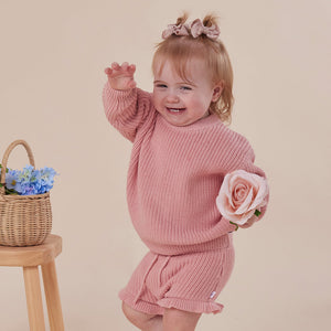 Oversized Cotton Knit Jumper - Rosa