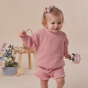 Oversized Cotton Knit Jumper - Rosa