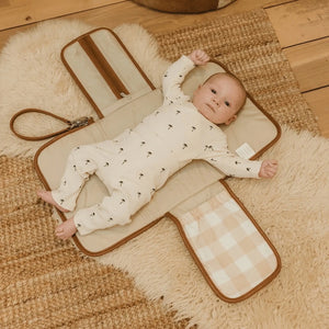 OiOi Change Mat Clutch - Beige Gingham