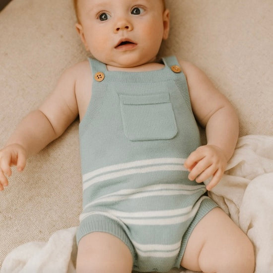 SS25 - Knit Romper - Eucalyptus