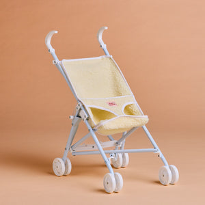 Tiny Harlow - Folding Dolls Stroller - Cream Sherpa