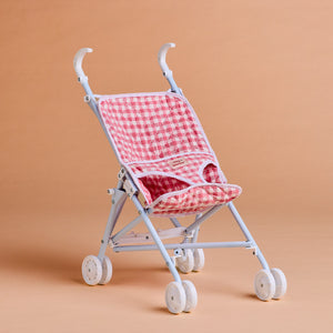 Tiny Harlow - Folding Dolls Stroller - Pink Gingham