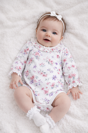 AW26 - Ruffle Onesie - Pastel Bloom