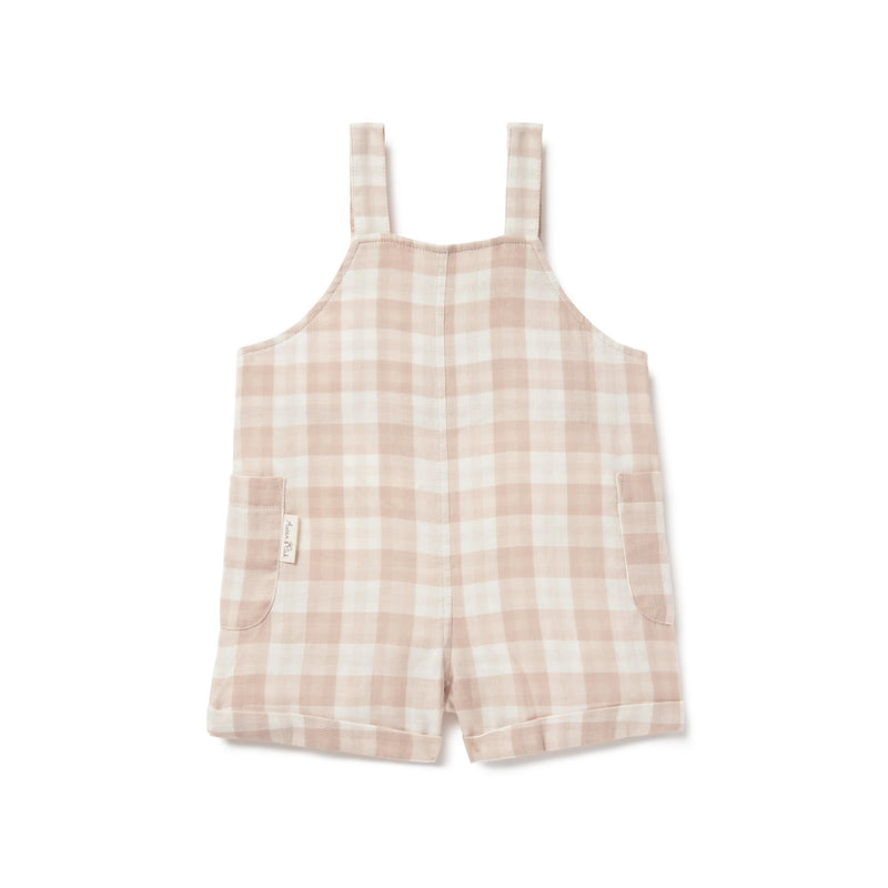 SS23 Overalls - Taupe Gingham