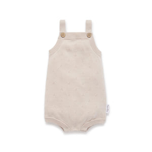 SS24 - Knit Pointelle Romper - Oatmeal