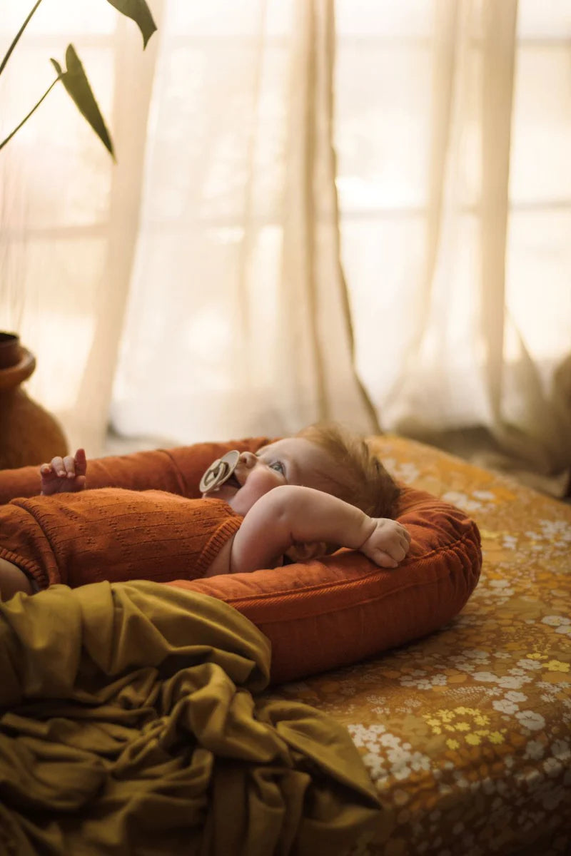 Baby Nest - Linen - Terracotta (1 WEEK TURNAROUND)