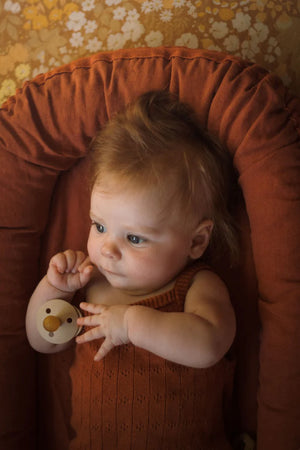 Baby Nest - Linen - Terracotta (1 WEEK TURNAROUND)