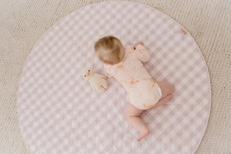 Waterproof Padded Playmat - Blush Gingham