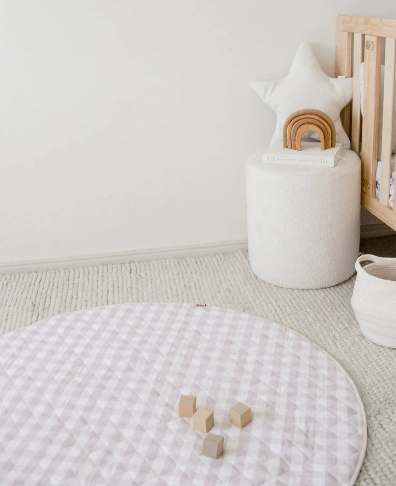 Waterproof Padded Playmat - Blush Gingham