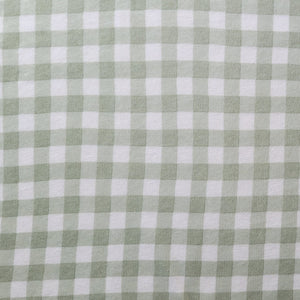 Bed Mate - Waterproof Sheet Protector WITH WINGS - Sage Gingham