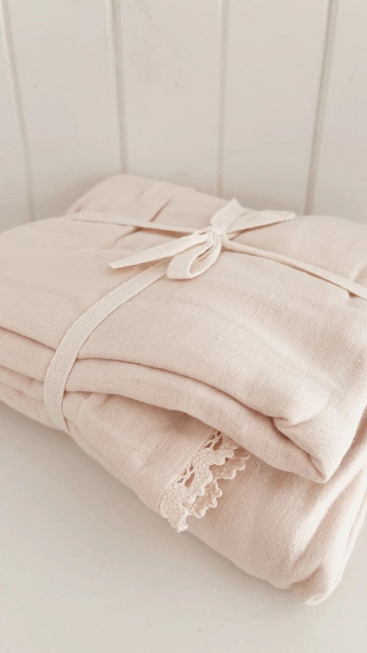 Lace Blanket - Oatmeal