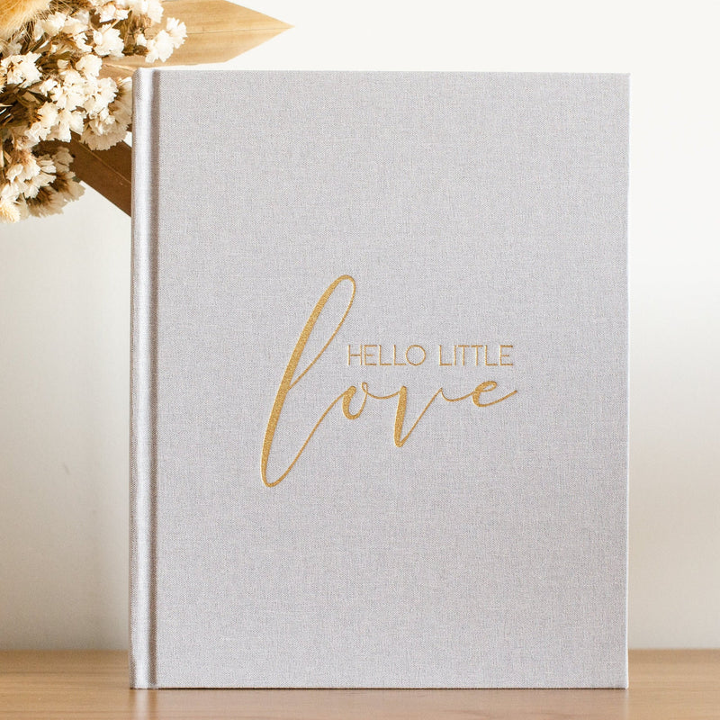 Hello Little Love - Baby Memory Book - Marle Grey
