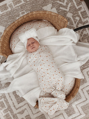 Bamboo Jersey Swaddle - Blossom