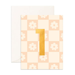 Greeting Card - First Birthday - Daisies