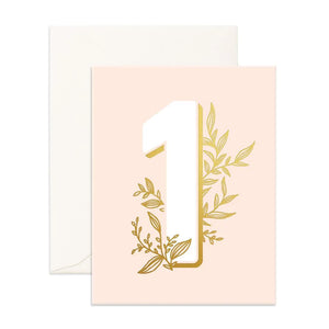 Greeting Card - First Birthday - Floral