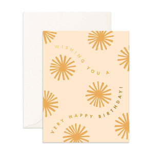 Greeting Card - Happy Birthday Sunburst