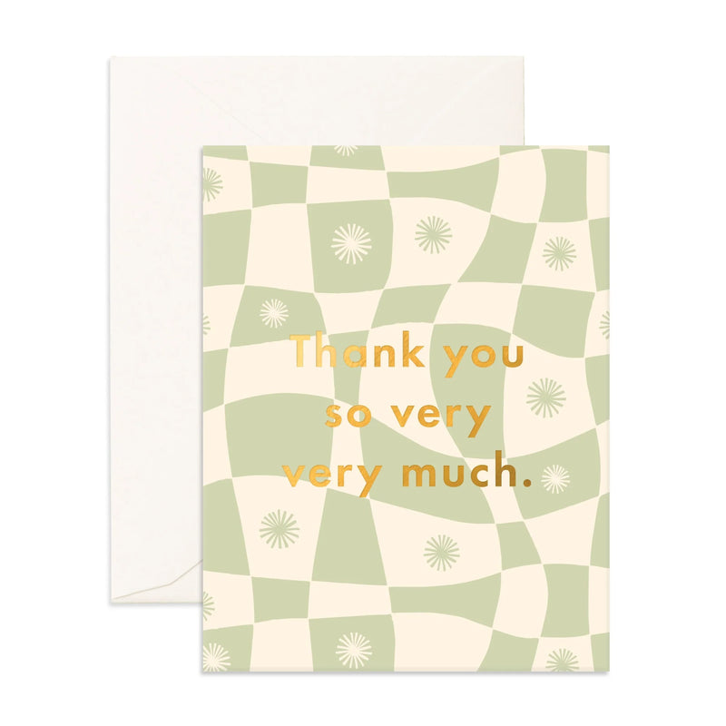 Greeting Card - Thank You - Sage Warp