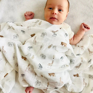 Bamboo Muslin Wrap - Savanna Babe