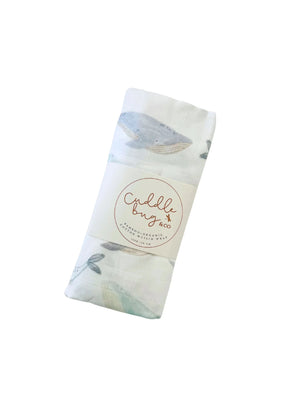 Bamboo Muslin Wrap - Whales
