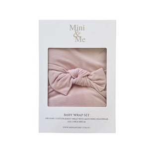 Organic Baby Wrap Set - Blush