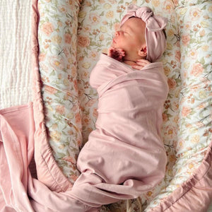 Organic Baby Wrap Set - Blush