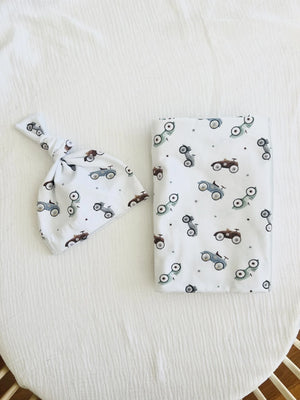 Organic Baby Wrap Set - Cars