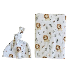 Organic Baby Wrap Set - Leo Lion