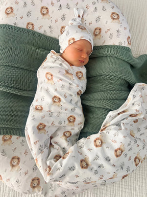 Organic Baby Wrap Set - Leo Lion
