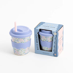 Chino Cup - NEW Kids 8oz - Blue Floral