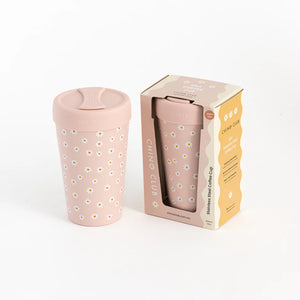Chino Club - 12oz Stainless Steel Coffee Cup - Pink Daisy