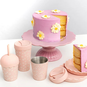 Chino Club - 12oz Stainless Steel Coffee Cup - Pink Daisy